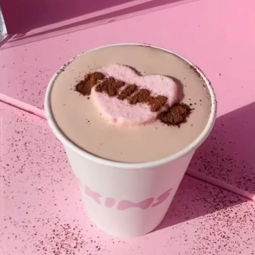 Heart Marshmallow on Hot Chocolate SKIMS branded