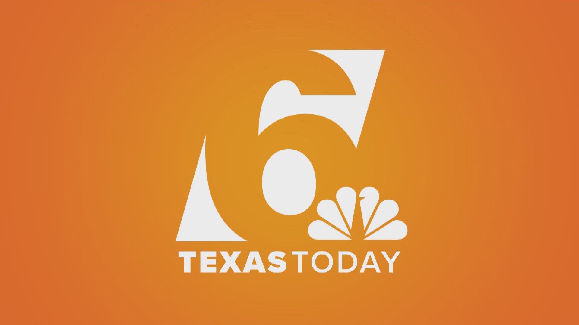Logo of 'Texas Today' with a white design on an orange background