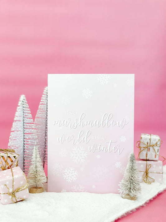 Marshmallow World - Holiday Greeting Card