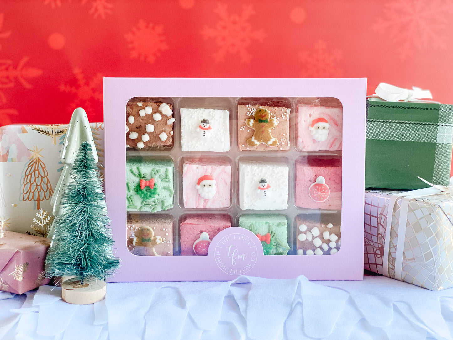 12pc Happy Holidays Marshmallow Box