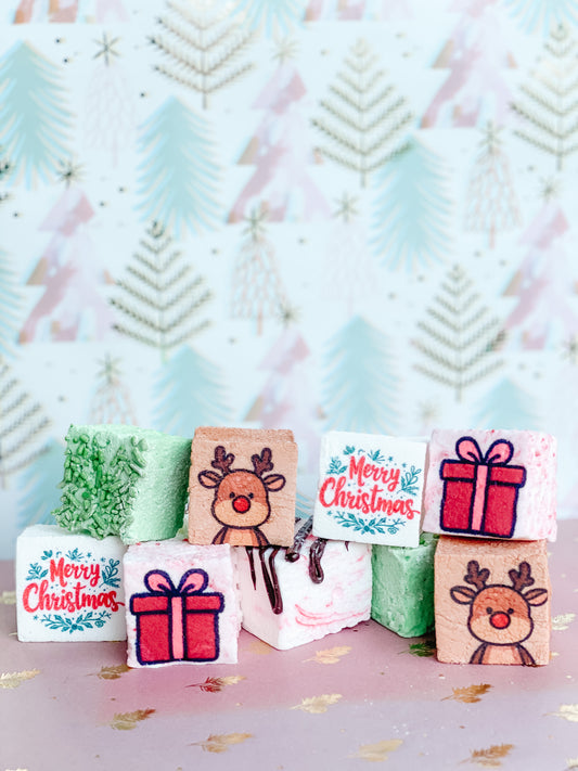 12pc Merry Christmas Marshmallow Box