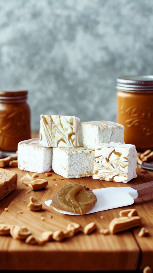 Peanut Butter Swirl Marshmallows